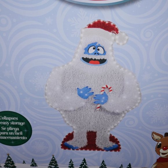 3.3 Ft Lighted BUMBLE Abominable Snowman Christmas Decor Flat-tastic Collapsible - Picture 4 of 8